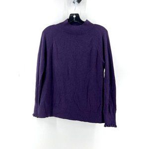 Ann Taylor Loft Women's Purple High Neck Knit Long Sleeve Sweater Size S